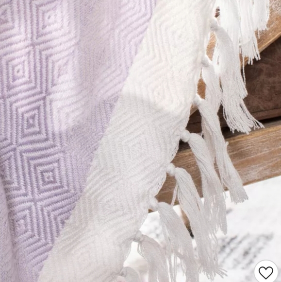 Kayra Throw Blanket - Purple/Beige - 50" x 60" - Picture 4 of 5